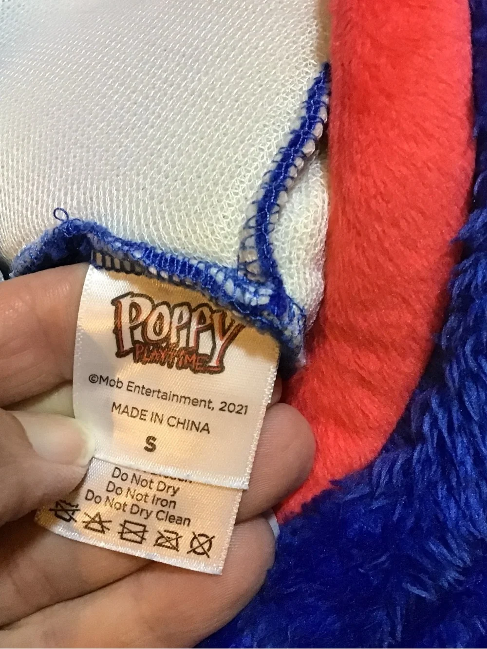 Poppy playtime huggy wuggy child costume size small one piece
